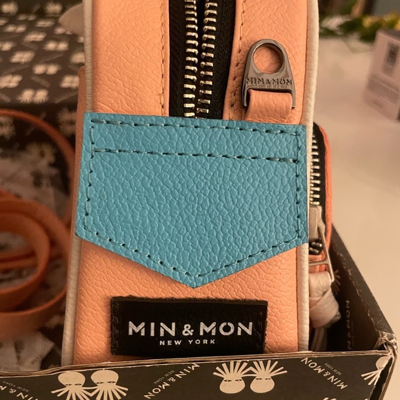 Min & Mon Peach and White Kids Bag with Fun Designs - Picture 6 of 8